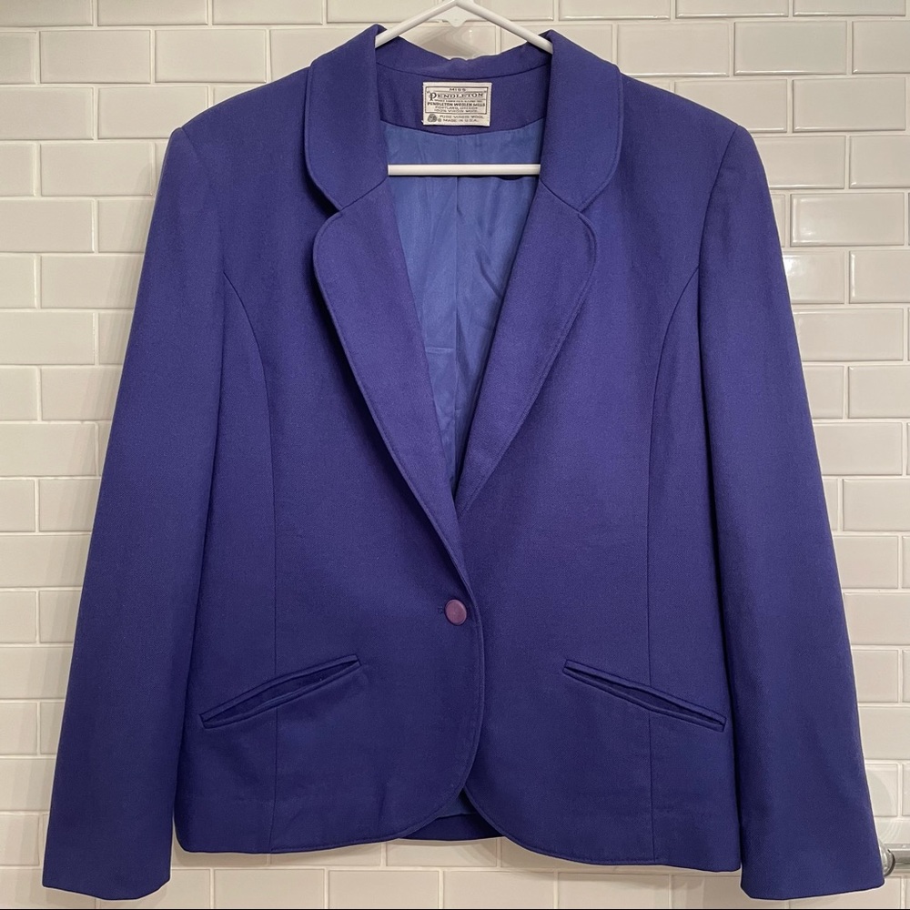 Vintage Miss Pendleton Purple Wool Blazer